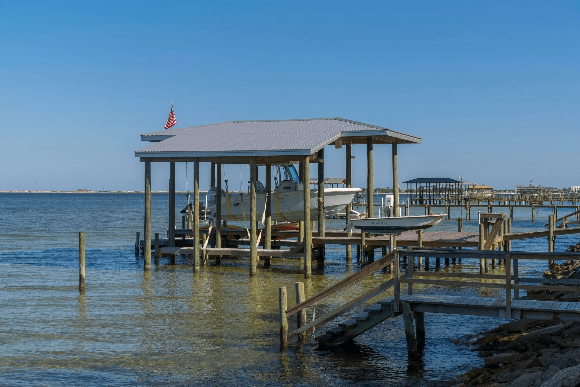 dock-boathouse-flag